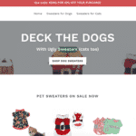 Pixel Rocket Shopify Website Client OMG XMAS Dog Sweaters