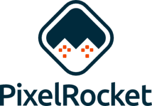 logo for pixel rocket