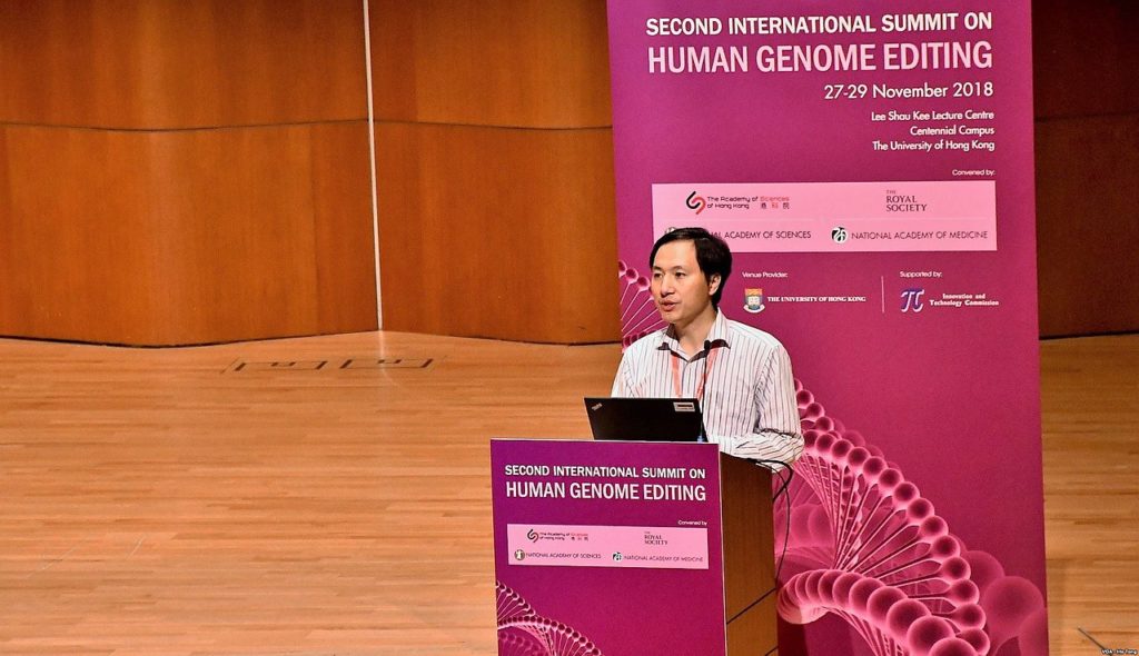 He speaking at the Second International Summit on Human Genome Editing